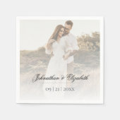 モダンOverlayの結婚写真 スタンダードカクテルナプキン (正面)