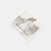 モダンOverlayの結婚写真 スタンダードカクテルナプキン (角)