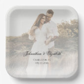 モダンOverlayの結婚写真 ペーパープレート (正面)