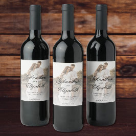 モダンOverlayの結婚写真 ワインラベル