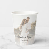 モダンOverlayの結婚写真 紙コップ (裏面)