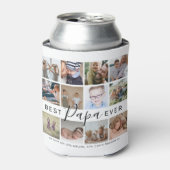 モダンPapa Ever最高の12枚フォトコラージュ 缶クーラー (缶正面)