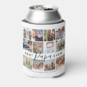 モダンPapa Ever最高の12枚フォトコラージュ 缶クーラー (缶裏面)