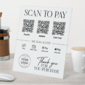 モダンPayPal、Venmo、Cash App 台座サイン (インサイチュ)