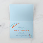 'モダンPEACE'メッセージオレンジ色の青い果実 シーズンカード (内部)