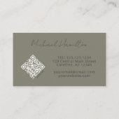 モダンPeter Monogram QRコード 名刺 (裏面)