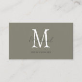 モダンPeter Monogram QRコード 名刺 (正面)