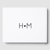 モダンPhotoエレガント Script Monogram結婚の ゲストブック (裏面)