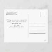 モダンPHOTOゴールデンクリスマスグリーティング シーズンポストカード (裏面)