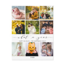 モダンPhoto Collage What a Year White