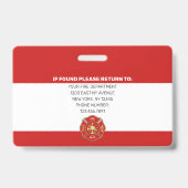 モダンPhoto Fire Fighter ID バッジ (裏面)