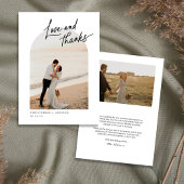 モダンPhoto Flatの結婚サンキューカード サンキューカード