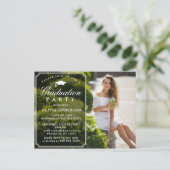 モダンPHOTO Graduation Party招待状 ポストカード (スタンド正面)