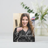 モダンPHOTO Graduation Party招待状 ポストカード (スタンド正面)