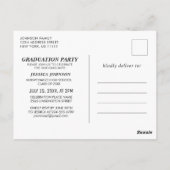 モダンPHOTO Graduation Party招待状 ポストカード (裏面)