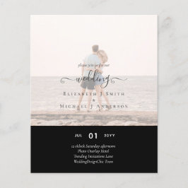 モダンPHOTO OVERLAY結婚文字 チラシ