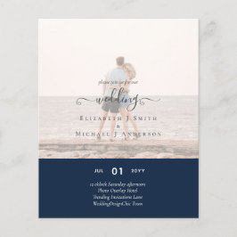 モダンPHOTO OVERLAY結婚文字 チラシ