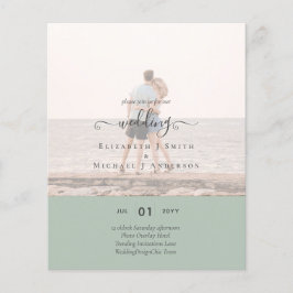 モダンPHOTO OVERLAY結婚文字 チラシ