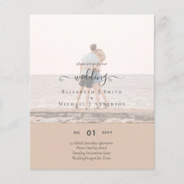 モダンPHOTO OVERLAY結婚文字 チラシ