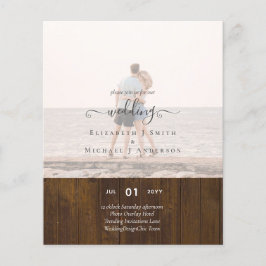 モダンPHOTO OVERLAY結婚文字 チラシ