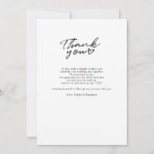 モダンPhoto Scriptの結婚サンキューカード (裏面)