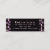 モダンPink+Blackミニ名刺 スキニー名刺 (裏面)