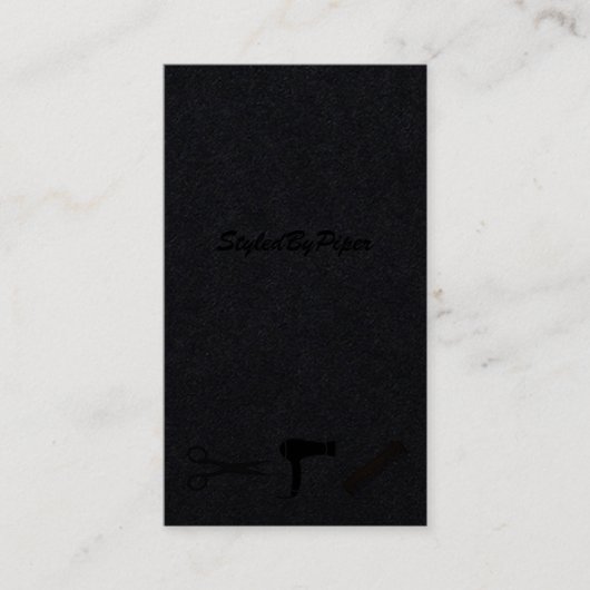 モダンPink & Black Business Card 名刺 (正面)