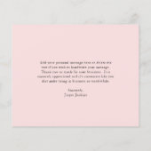 モダンPink Budgetビジネスサンキューカード チラシ (裏面)