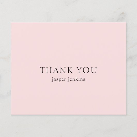 モダンPink Budgetビジネスサンキューカード チラシ (正面)