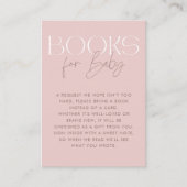 モダンPink Mauveエレガントベビー用スクリプトブック エンクロージャーカード (正面)