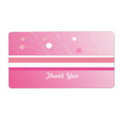 モダンPink Thank You Label ラベル (正面)