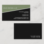 モダンPinstried Business Card Template(Moss) 名刺 (正面/裏面)