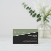 モダンPinstried Business Card Template(Moss) 名刺 (スタンド正面)