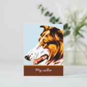 モダンpointellism：ソフトフォーカスのラフ色 ポストカード (スタンド正面)