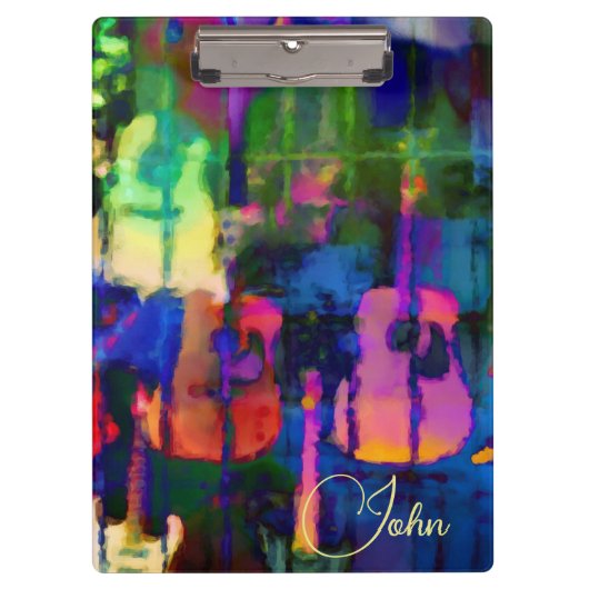モダンPrimary Colors Guitar クリップボード (正面)