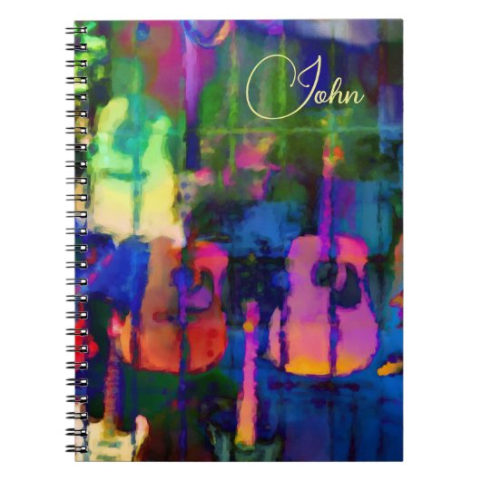 モダンPrimary Colors Guitar ノートブック (正面)