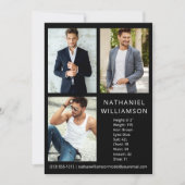 モダンPro ModelおよびActor 3フォトコンポジットカード 招待状 (正面)