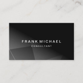 モダンQRコーカスタムドコンサルタントブラックシンプル 名刺