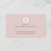 モダンQRコードとロゴ付きの抽象芸術名刺 名刺 (裏面)