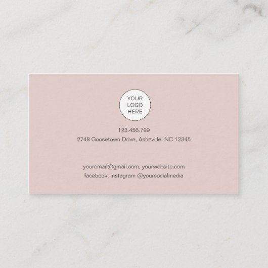 モダンQRコードとロゴ付きの抽象芸術名刺 名刺 (裏面)