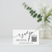 モダンQRコードウェディング エンクロージャーカード (スタンド正面)