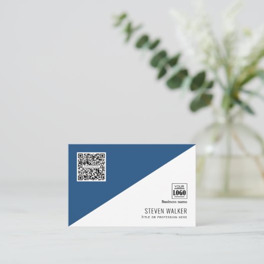モダンQRコードシンプルプロフェッショナル企業のBusin 名刺 (スタンド正面)
