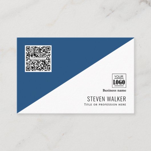モダンQRコードシンプルプロフェッショナル企業のBusin 名刺 (正面)