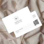 モダンQrコードソーシャルメディアのミニマルなロゴ 名刺