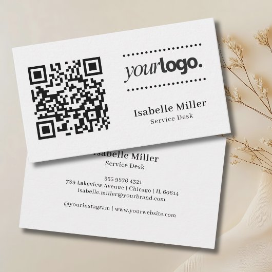 モダンQRコード会社ロゴ 名刺
