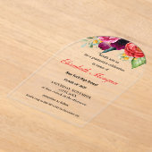 モダンQRコード卒業2025 アクリル招待状 (レイダウン)