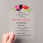 モダンQRコード卒業2025 アクリル招待状 (インサイチュ (ポータブル))