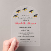 モダンQRコード卒業2025 アクリル招待状 (インサイチュ (ポータブル))