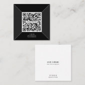 モダンQRコード名刺、シンプル スクエア名刺 (正面/裏面)