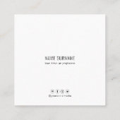 モダンQRコード名刺、シンプルPersonal Squa スクエア名刺 (裏面)